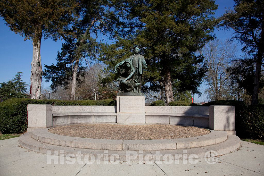 Photo - Statue of Booker T. Washington"Lifting the Veil of Ignorance," by Charles Keck located at Tuskegee University in Tuskegee, Alabama- Fine Art Photo Reporduction