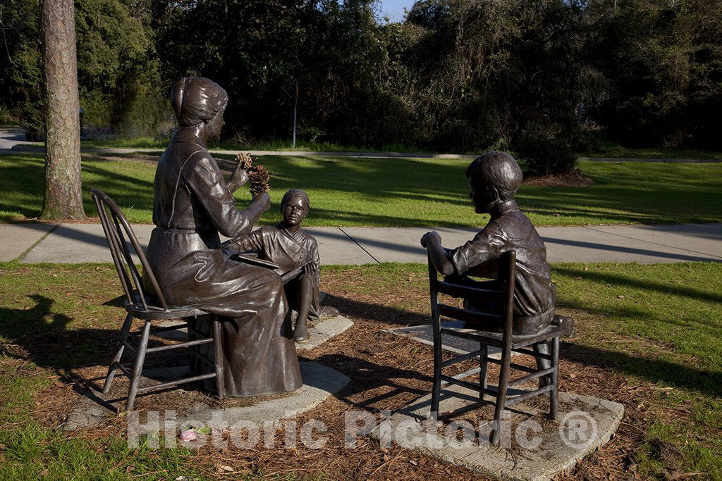 Fairhope, AL Photo - Statue of Marietta Johnson, Fairhope, Alabama