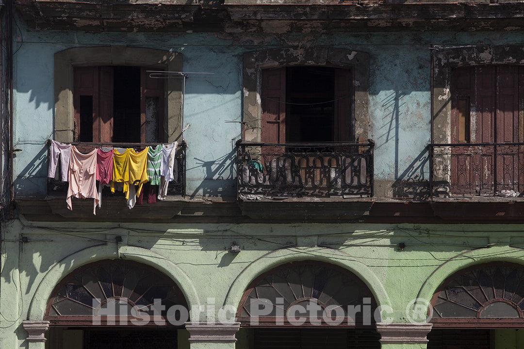 Havana, Cuba Photo - Buildings on The Prado in Front of The Capitol, Havana, Cuba-