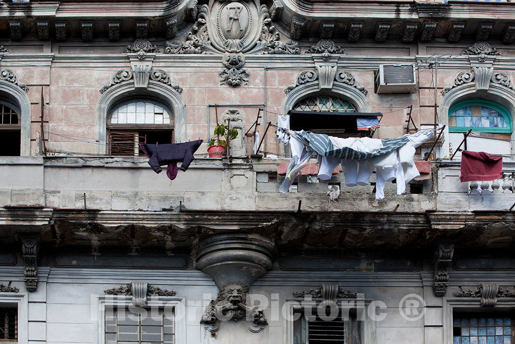 Photo- Clothes Hang Out to Dry in Havana, Cuba 2 Fine Art Photo Reproduction