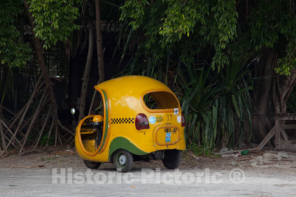 Photo - Small Taxis Like This one Travel All Over Havana, Cuba- Fine Art Photo Reporduction