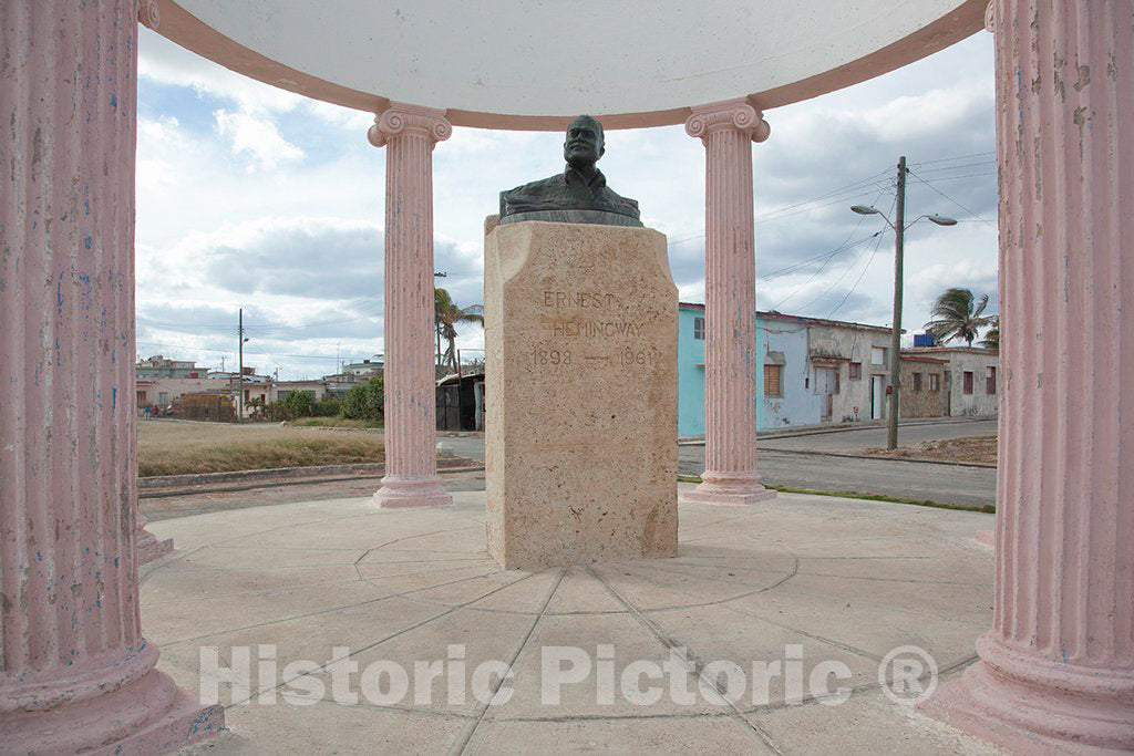 Photo - Memorial to Ernest Hemingway in The Fishing Village of Cojimar, Cuba- Fine Art Photo Reporduction