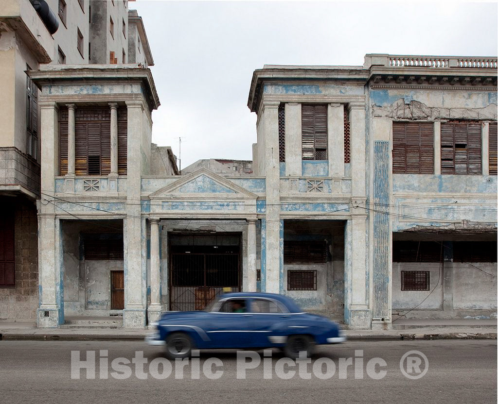 Photo - Neighborhood Along The MalecÃ³n in Havana, Cuba- Fine Art Photo Reporduction