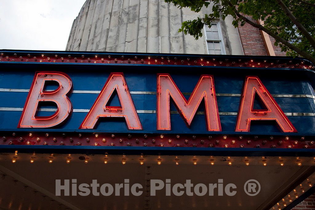 Photo - Bama Theatre, Tuscaloosa, Alabama- Fine Art Photo Reporduction