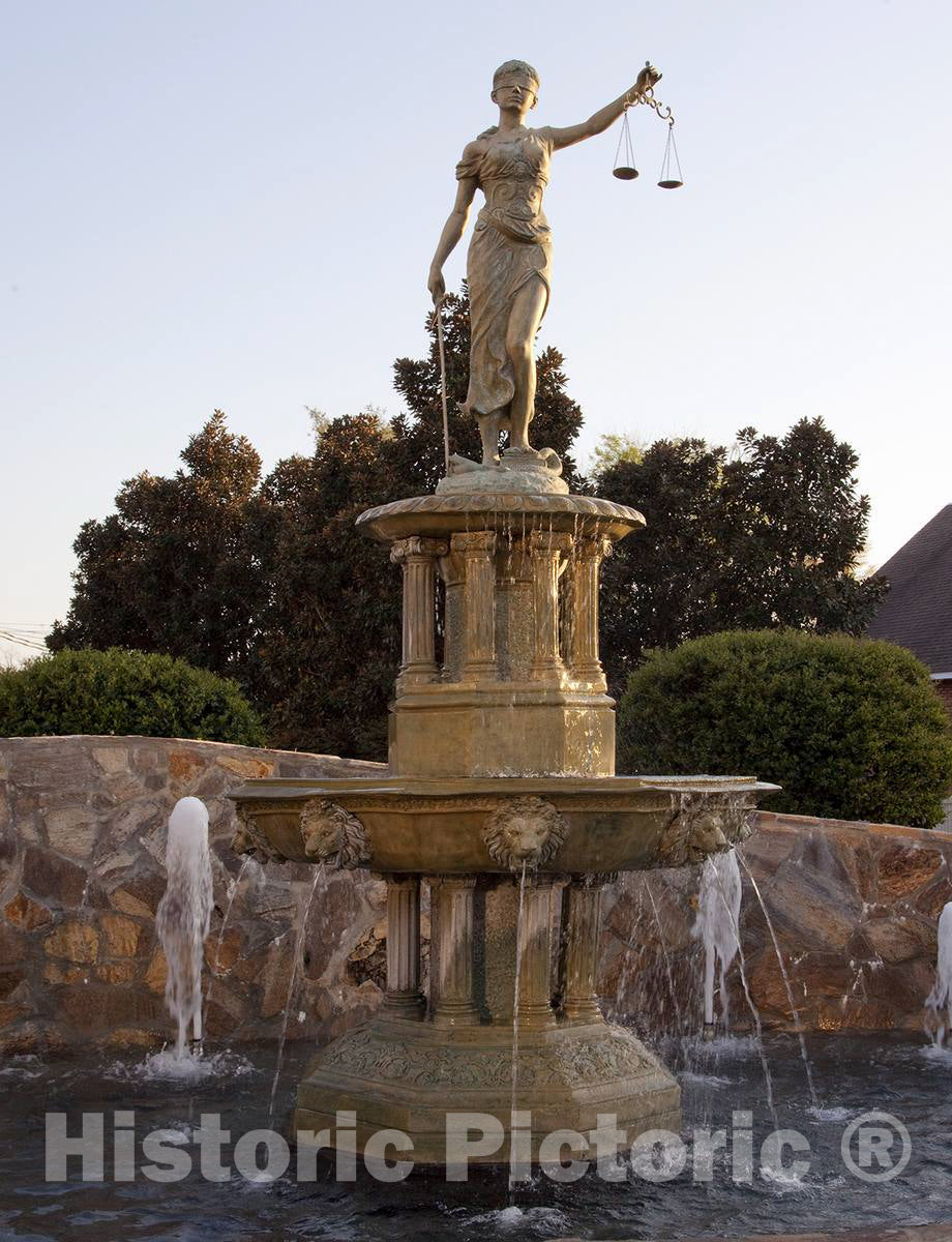 Photo - Justice Fountain in Dothan, Alabama- Fine Art Photo Reporduction