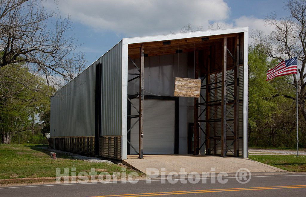 Photo - Fire Department Designed by Rural Studio Architecture, Newbern, Alabama- Fine Art Photo Reporduction