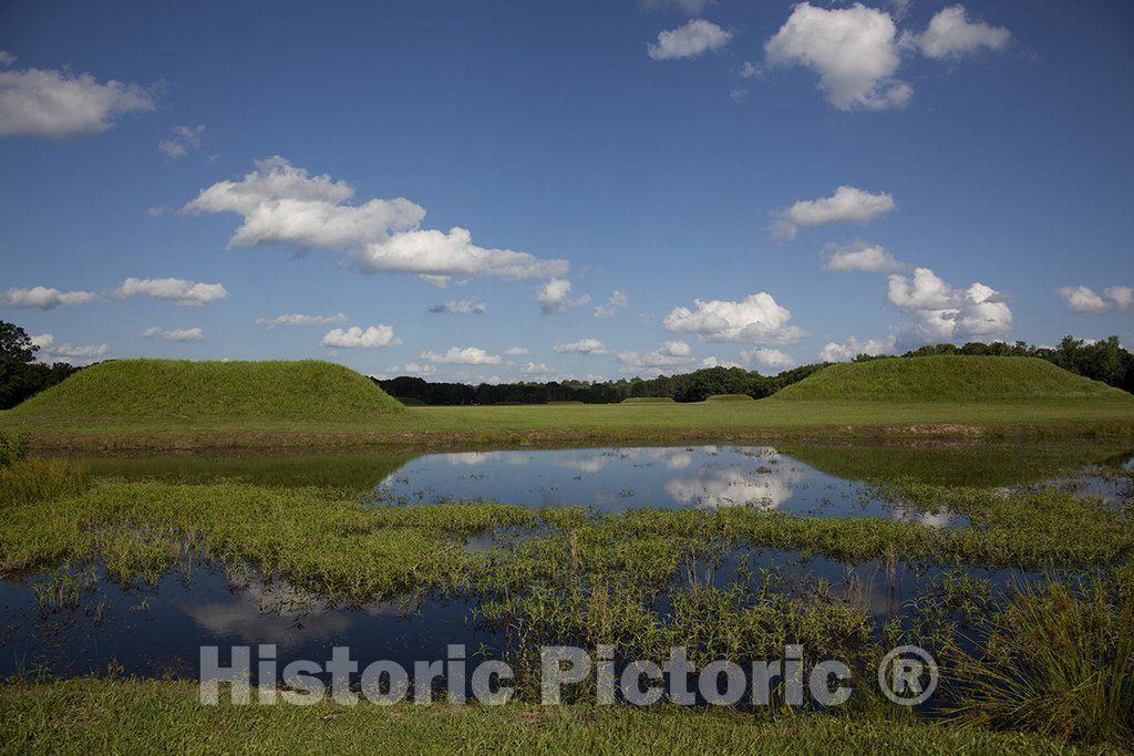 Moundville, AL Photograph - The Moundville site, occupied from around A.D. 1000 until A.D. 1450, is a large settlement of Mississippian culture on the Black Warrior River in central Alabama