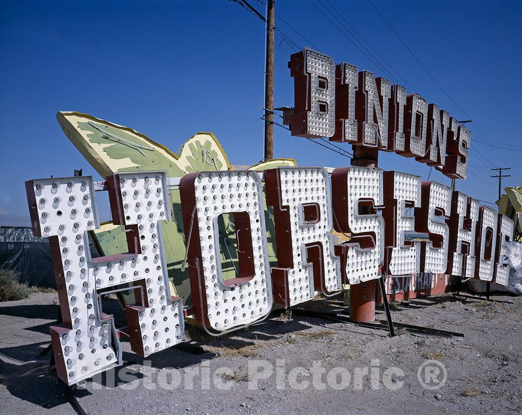 Las Vegas, NV Photo - Binion's Horseshoe Casino sign at Neon Boneyard, Las Vegas, Nevada