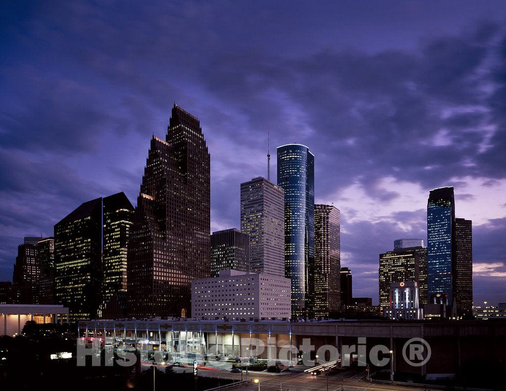 Houston, TX Photo - Twilight in Houston, Texas