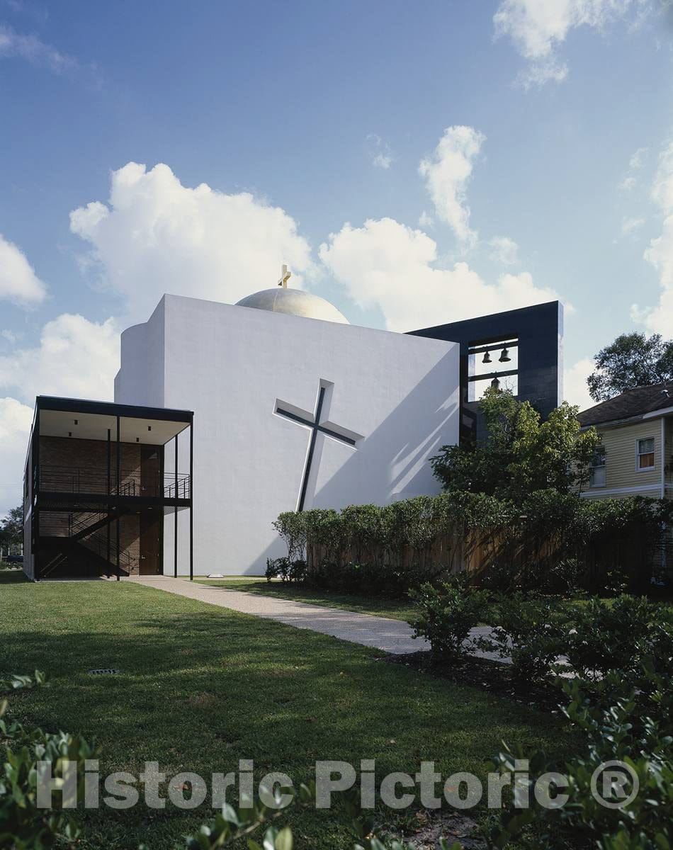 Photo - Chapel of St. Basil by Architect Philip Johnson at The University of St. Thomas, Houston, Texas- Fine Art Photo Reporduction