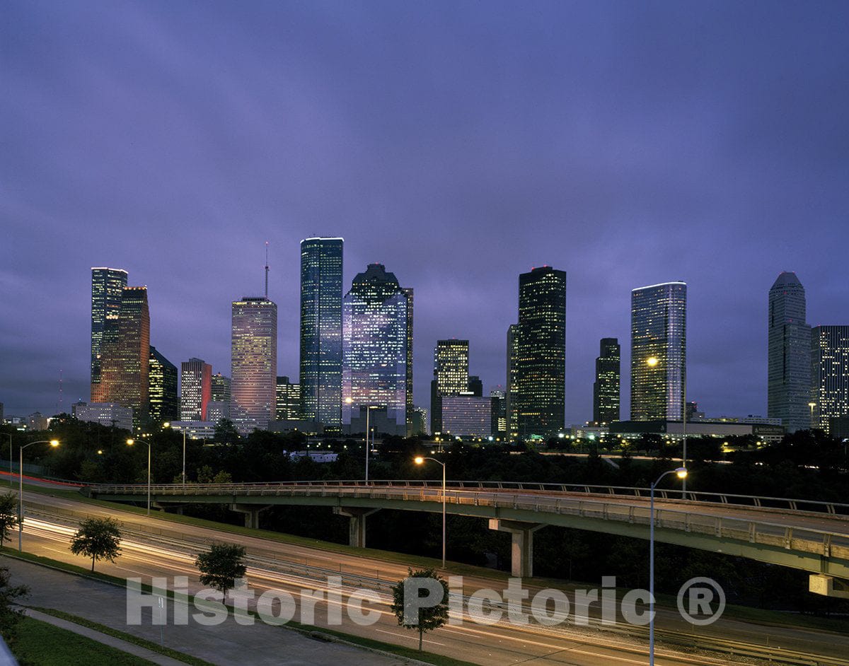 Houston, TX Photo - Dusk View of The Skyline, Houston, Texas