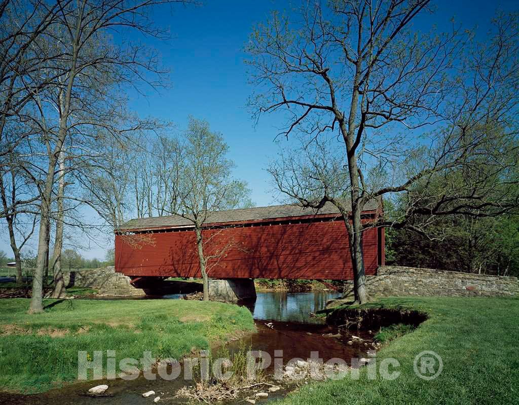 Photo - Loys Station covered bridge, Thurmont, Maryland, built in 1900- Fine Art Photo Reporduction