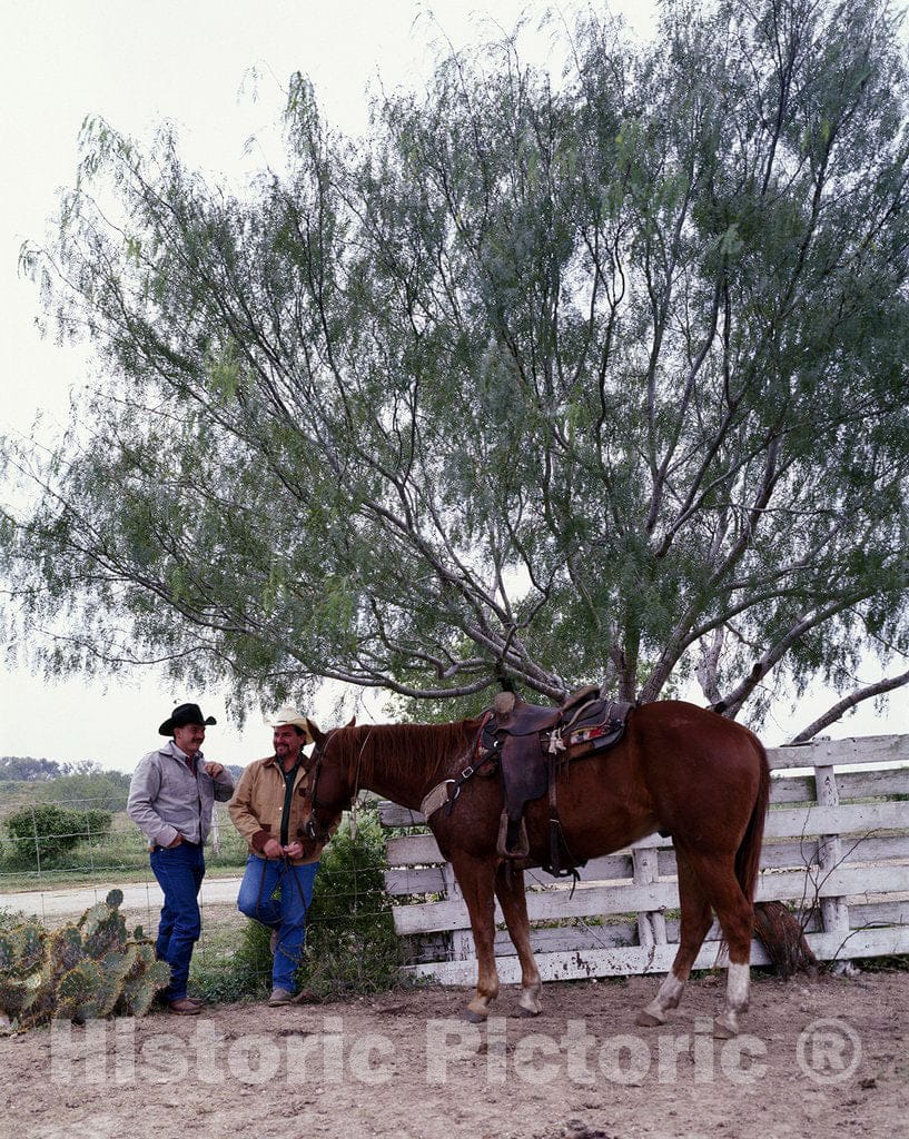 Texas Photo - Cowboys Relax in west Texas