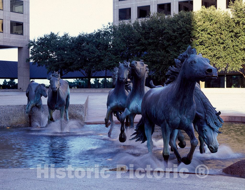 Photo - Robert Glen's Mustangs of Las Colinas Sculptures, Irving, Texas- Fine Art Photo Reporduction