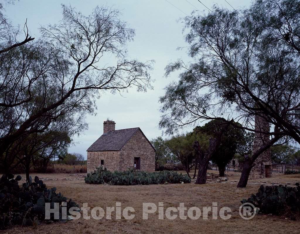 Photo - One of Three Buildings remaining at Fort Phantom Hill, Abilene, Texas- Fine Art Photo Reporduction