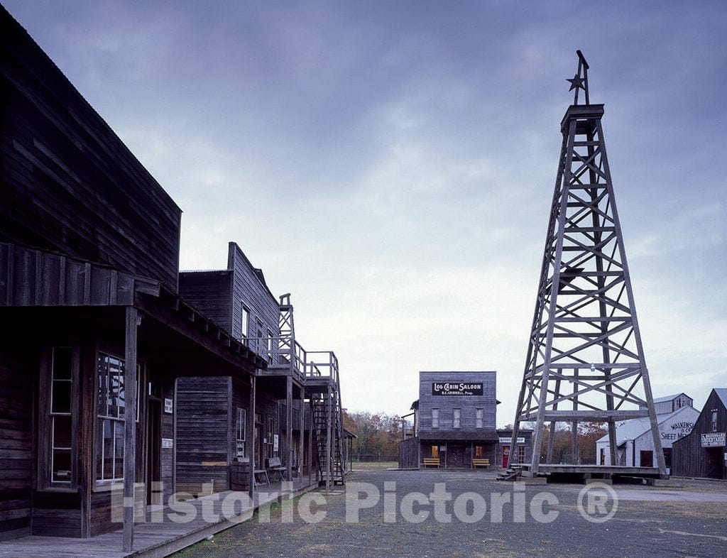 Beaumont, TX Photo - Exhibit that tells the story of the Spindletop gusher at the Gladys City Boomtown Museum, Beaumont, Texas