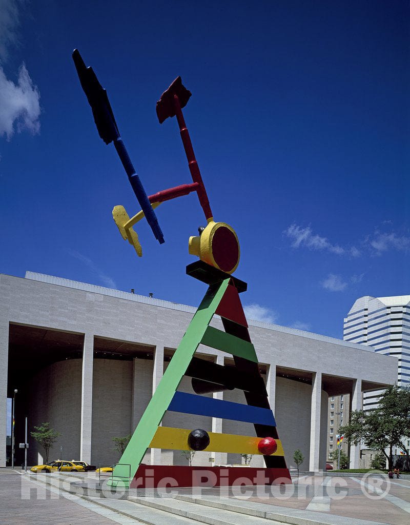 Houston, TX Photo -Personage and Birds, by The Spanish Surrealist Joan MirÃ³, Stands Outside Chase Tower, Houston, Texas