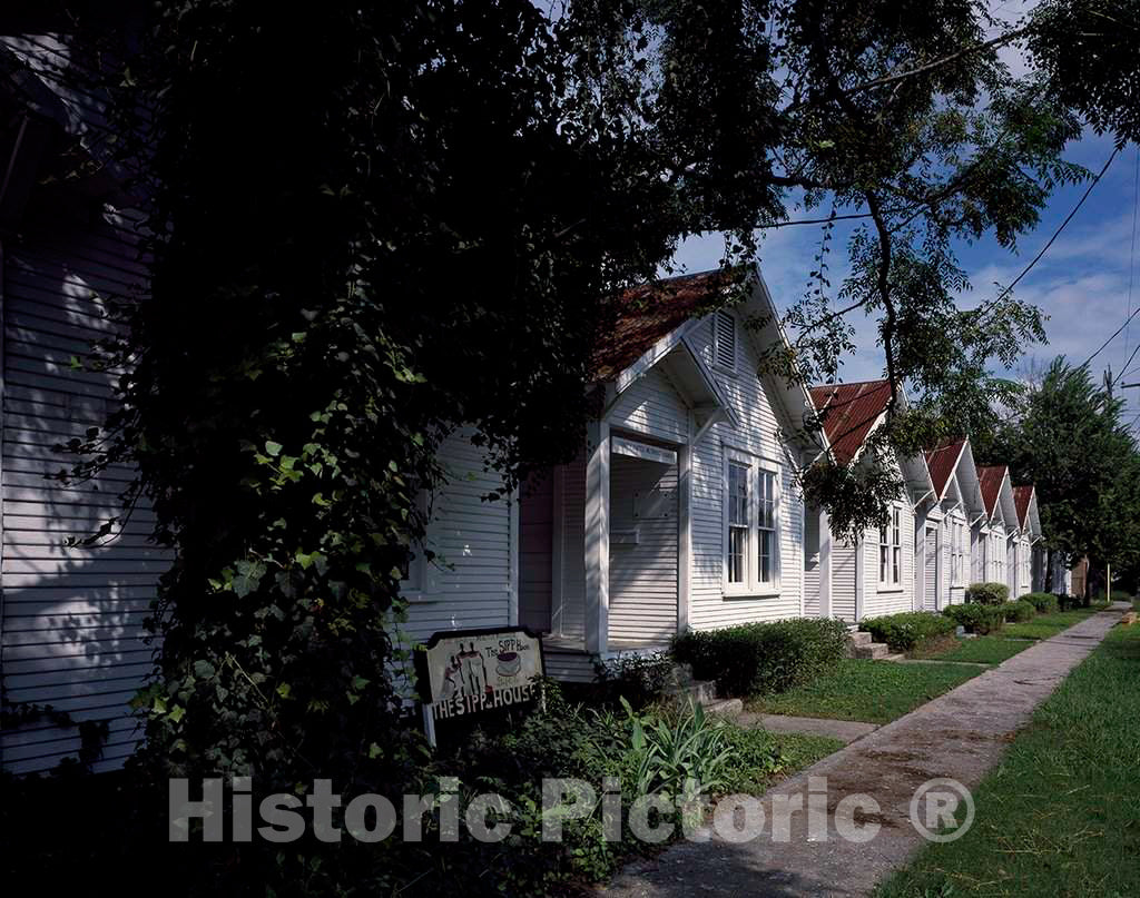 Photo - Shotgun Houses Included in a Public-Art Project Called Project Row House, Houston, Texas- Fine Art Photo Reporduction