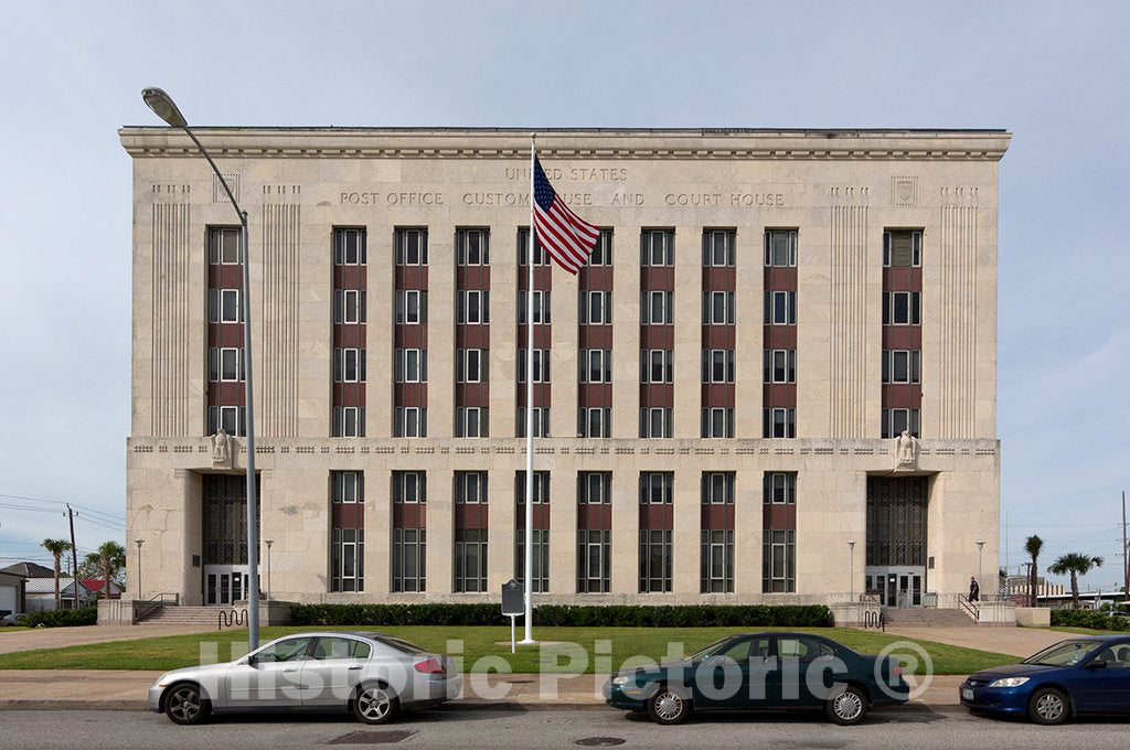 Photo- U.S. Post Office and Courthouse, Galveston, Texas 2 Fine Art Photo Reproduction