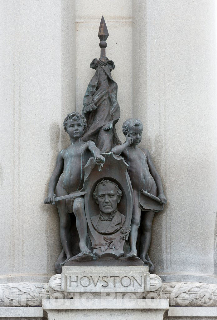 Galveston, TX Photo - A Portion of The Texas Heroes Monument in Galveston, Texas