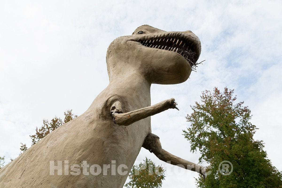 Mountainburg, AR Photo - Dinosaur Statue in Mountainburg, Arkansas