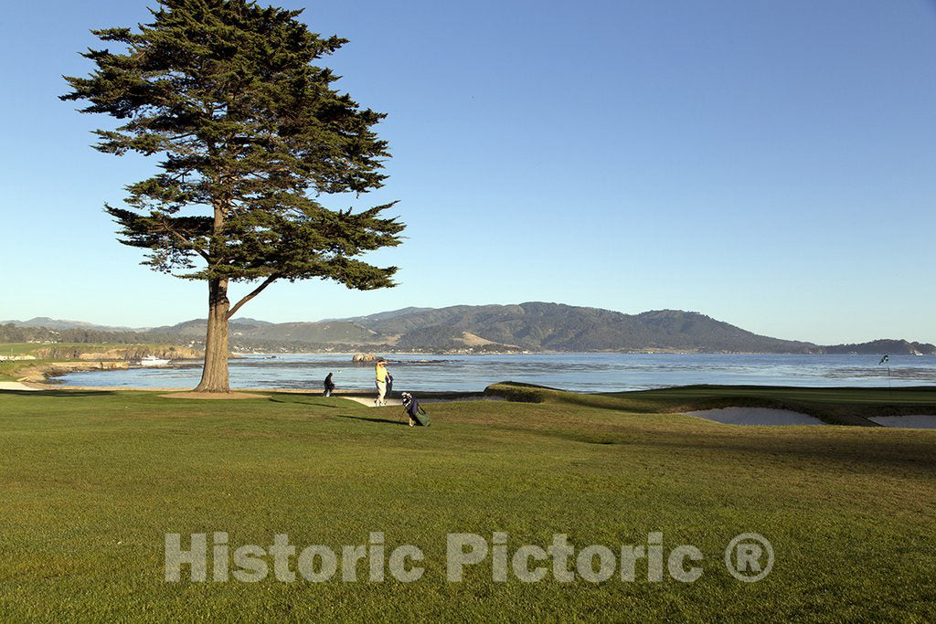 Monterey County, CA Photo - Golf Course Near 17-Mile Drive is a Scenic Road Through Pacific Grove and Pebble Beach on The Monterey Peninsula in California