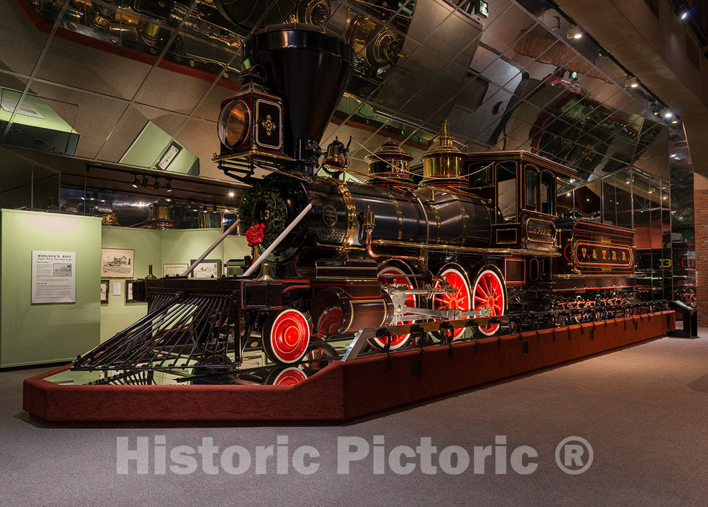 Photo - The Central Pacific Railroad's Gov. Stanford Locomotive No- Fine Art Photo Reporduction