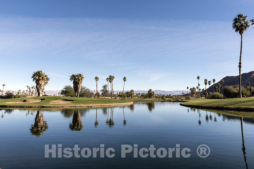 Palm Springs, CA Photo - A water feature at the Indian Canyons Golf Resort, once the Canyon Country Club, a favorite haunt of Frank Sinatra, Bob Hope, in Palm Springs