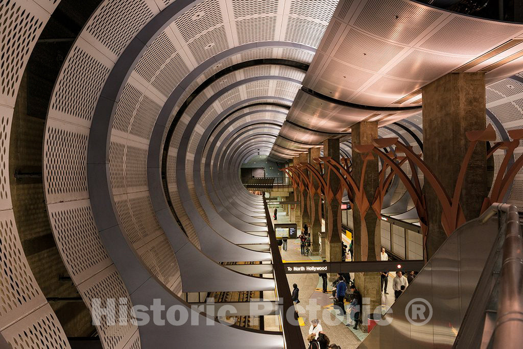 Photo - Sweeping artwork called"Underground Girl," by Sheila Klein and Dworsky Associates Architects- Fine Art Photo Reporduction