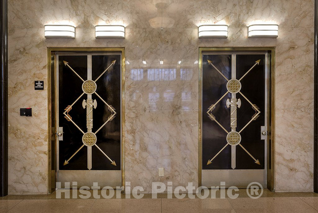 Austin, TX Photo - Elevator Lobby at U.S. Court House, Austin, Texas