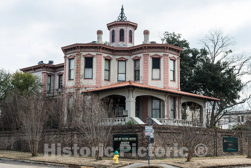 Photo - The Ace of Clubs House in Texarkana, Texas, More Formally Known as The Draughon-Moore Home- Fine Art Photo Reporduction