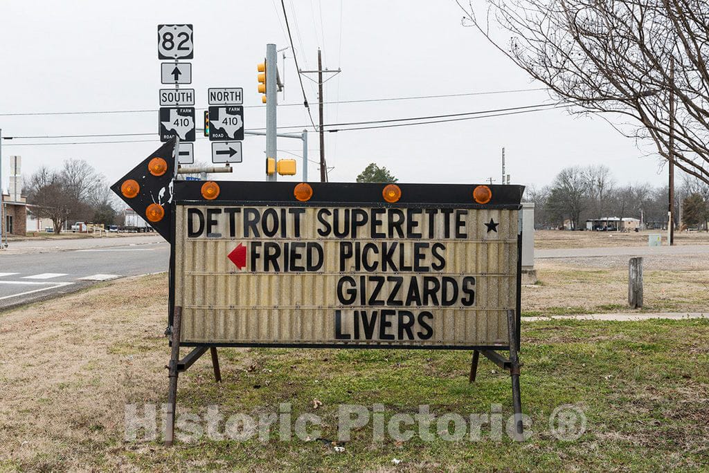 Photo - Not a lot is Super at The superette in The Tiny Settlement of Detroit in Red River County, Texas- Fine Art Photo Reporduction