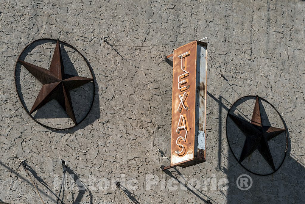 Stanton, TX Photo -Texas Sign on an Old Building in Stanton, Martin County, Texas