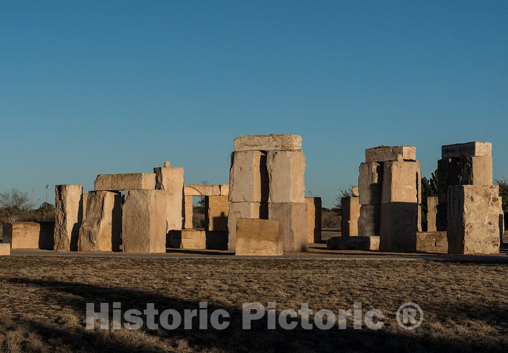 Photo - Stonehenge Replica on The Campus of The University of Texas of The Permian Basin, Odessa, Texas- Fine Art Photo Reporduction