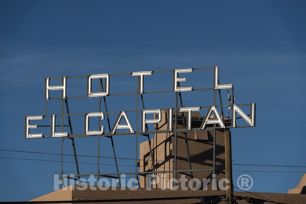 Van Horn, TX Photo - Sign, El Capitan Hotel, Van Horn, Texas