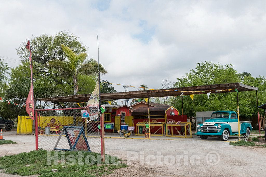 Photo - A Colorful Food Stand Along The Road in The Little Town of Havana in Hidalgo County, Texas- Fine Art Photo Reporduction