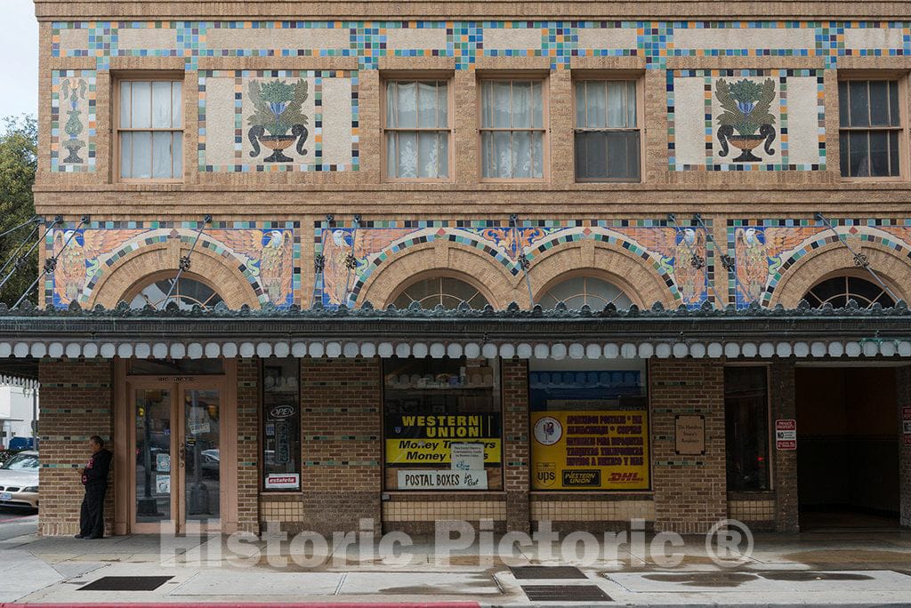 Photo - Ground Level of The Historic Hamilton Hotel, The Tallest Building in Laredo, Texas- Fine Art Photo Reporduction