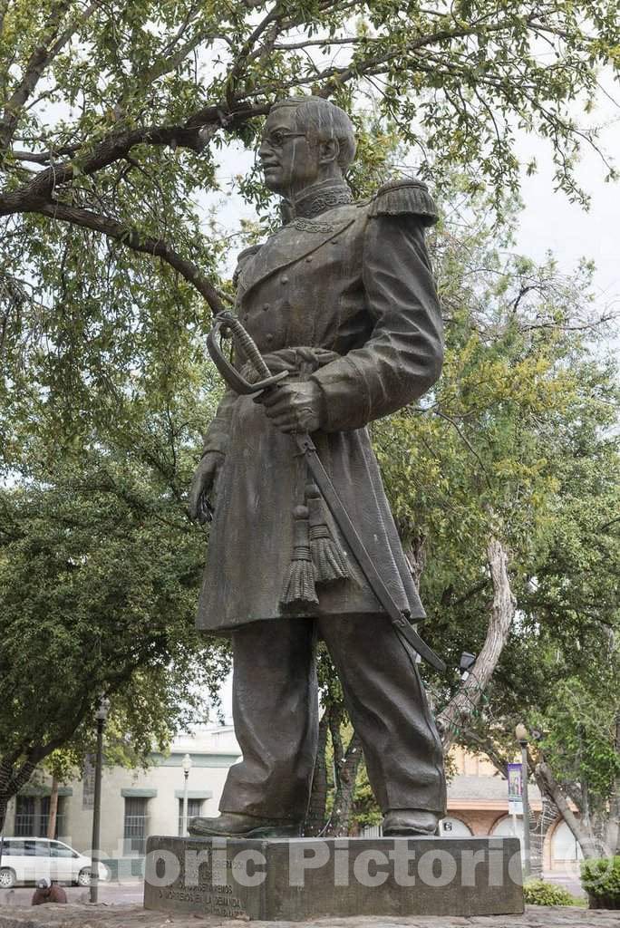 Photo - Statue of Ignacio Zaragoza Seguin in San Agustin Plaza in Laredo, Texas- Fine Art Photo Reporduction