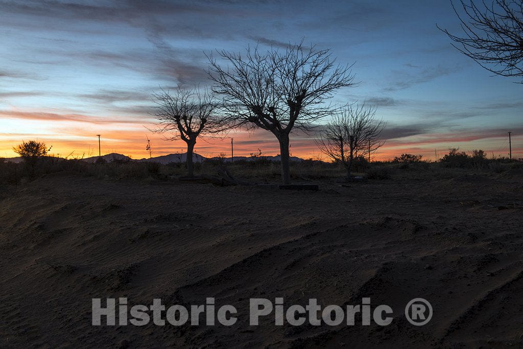 El Paso County, TX Photo - Sunset on U.S. 62/U.S. 180 East of El Paso, Texas