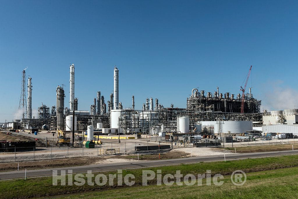 Photo - an Oil Refinery in Groves, Texas, Near Port Arthur- Fine Art Photo Reporduction