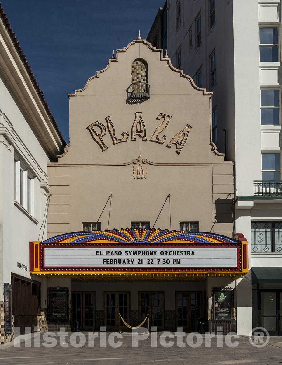 Photo - The Spanish Colonial-Style Plaza Theatre, Built in 1927 as a Movie House. It is Now a Performing-Arts Center in El Paso, Texas- Fine Art Photo Reporduction