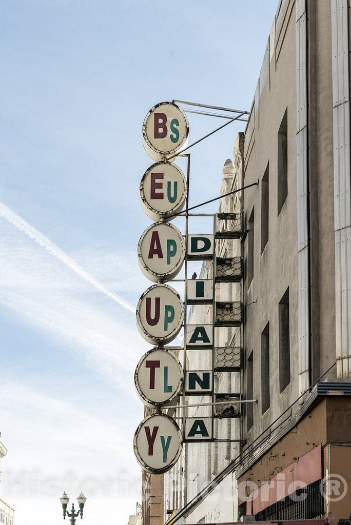 El Paso, TX Photo - Advertising Sign for Diana's Beauty Supply Shop in Downtown El Paso, Texas