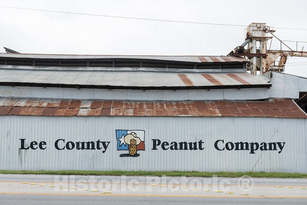 Photo - Peanut Processing Factory in Giddings, The seat of Lee County, Texas, East of Austin- Fine Art Photo Reporduction