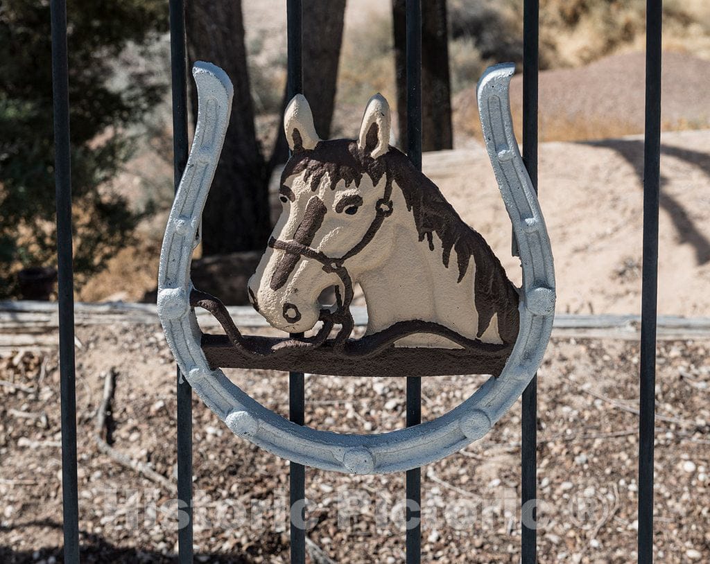 Photo- Fence Decoration at The regionally Famous Cattleman's Steakhouse, which is Located on Old, Isolated Ranch Several Miles North of The Little Town of Fabens, Texas