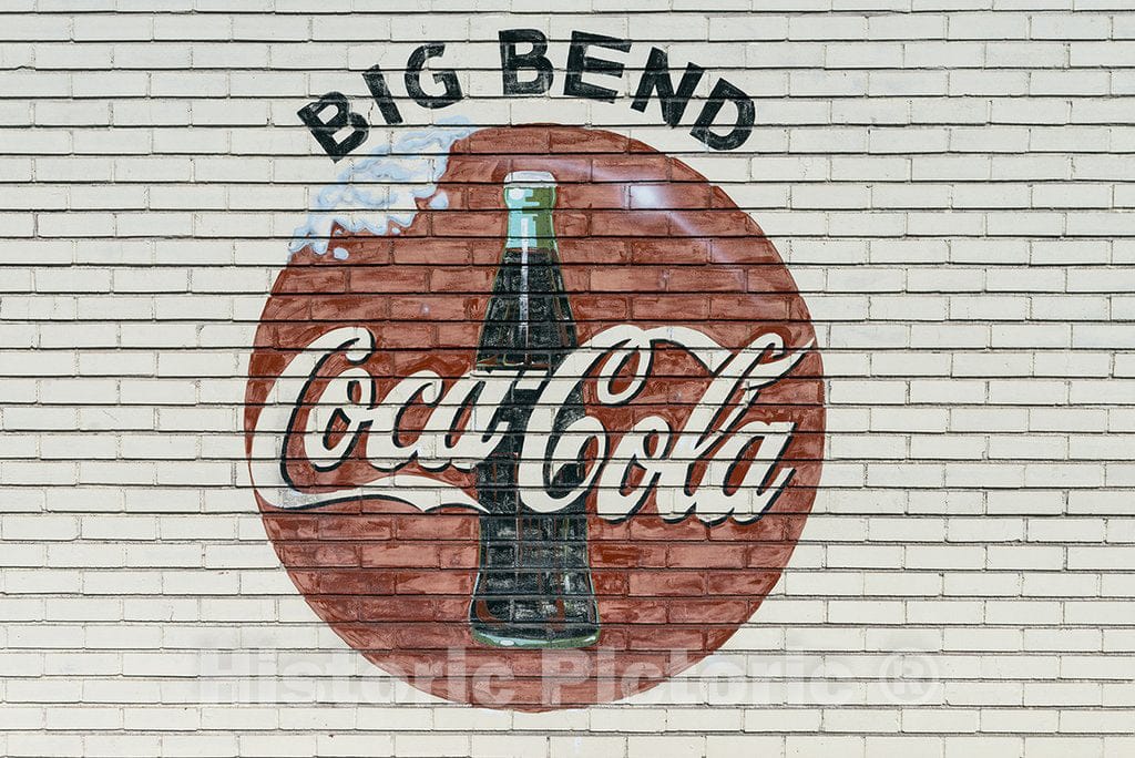 Alpine, TX Photo - an Old Company Sign Appears on The Wall of a Coca-Cola Bottling Plant Outside Alpine, Texas