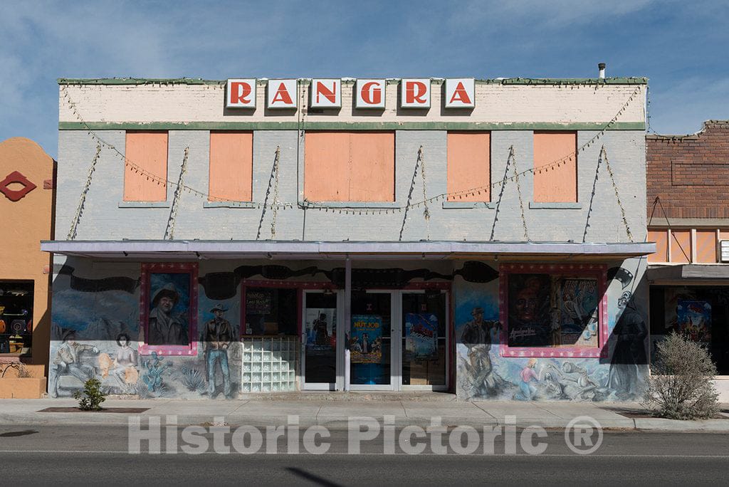 Photo- This old vaudeville house, built in the 1930s in Alpine, Texas, was purchased by Indian immigrant Avanish Rangra, a chemistry professor at Sul Ross State University locally