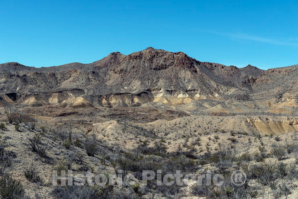 Photo - Multi-Colored Rock Formations just North of Big Bend National Park in Texas's Trans-Pecos Region- Fine Art Photo Reporduction