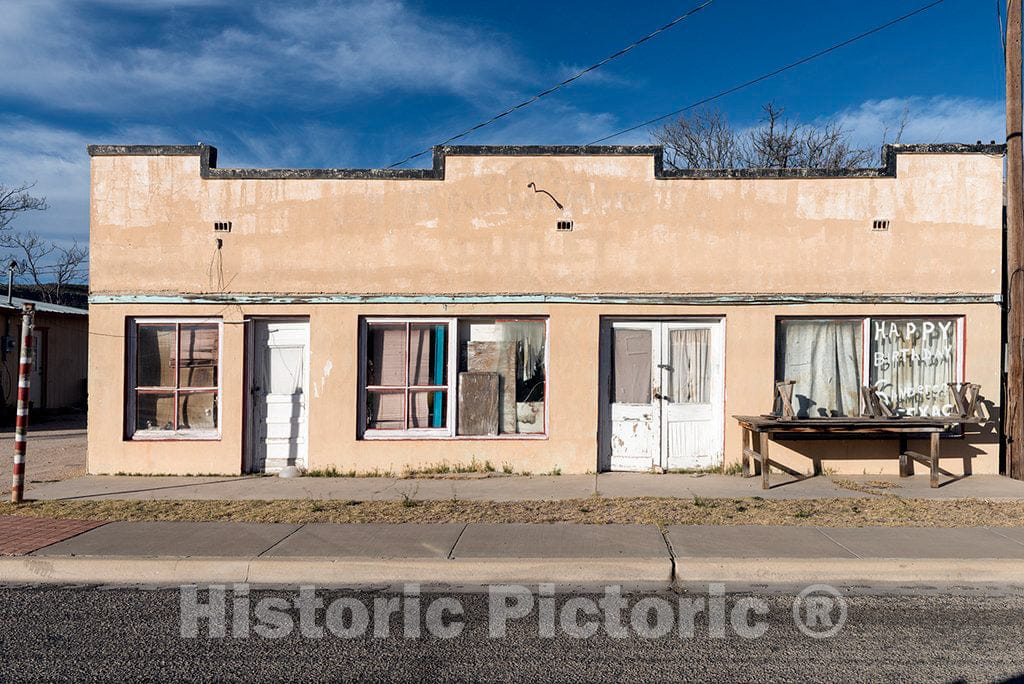 Photo - The Happiness of The Birthday for Sanderson, a dot of a Town in Terrell County, Texas, is Open to question, Judging by This Structure- Fine Art Photo Reporduction