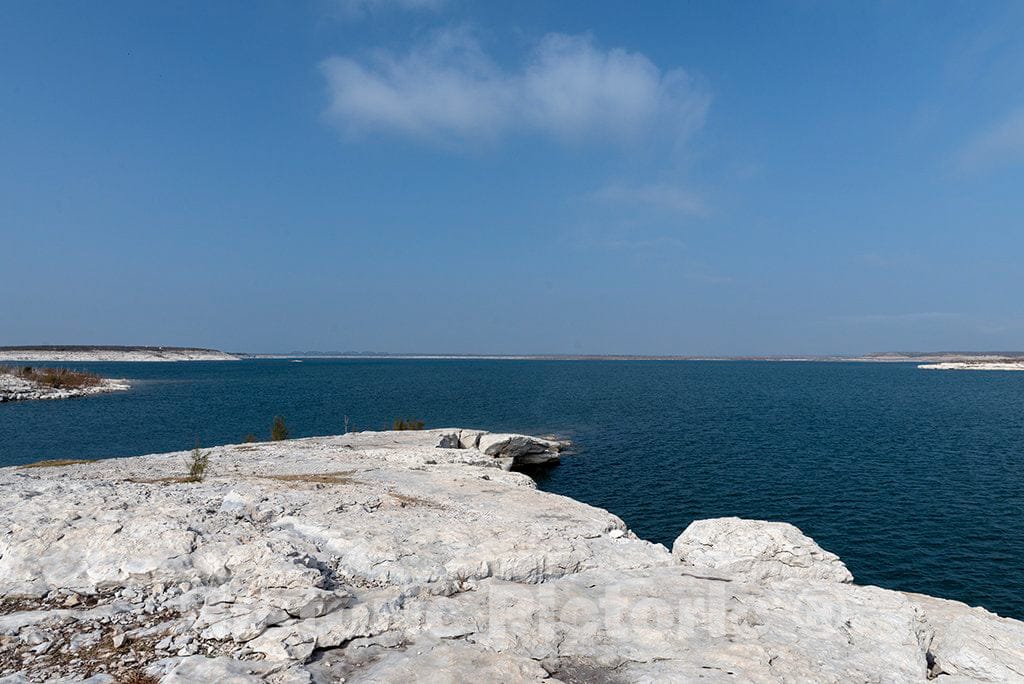 Photo - Waterside View of The Amistad National Recreation Area, at The Confluence of The Rio Grande, Devils, and Pecos Rivers Near Del Rio, Texas- Fine Art Photo Reporduction