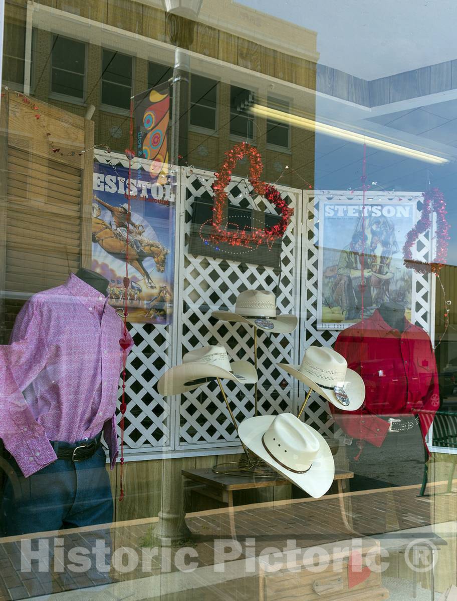 Photo - Hat Shop Display in Del Rio, Texas- Fine Art Photo Reporduction